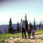 Brent and kids in the mountains