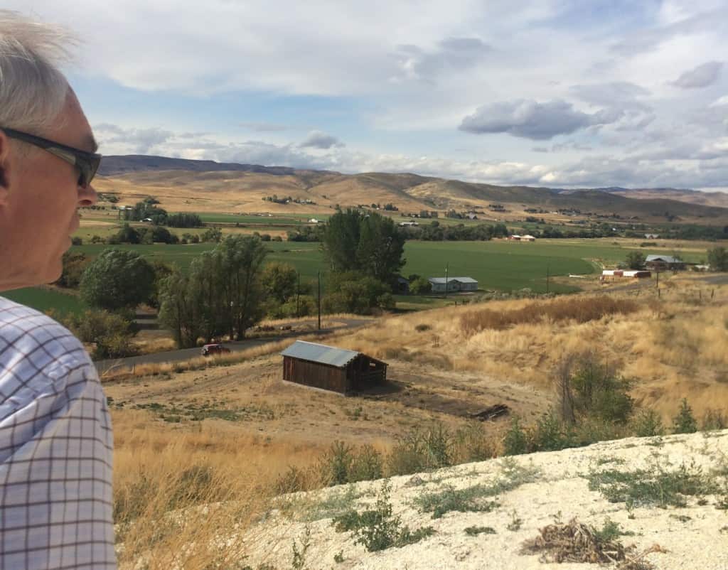 Brian viewing some land