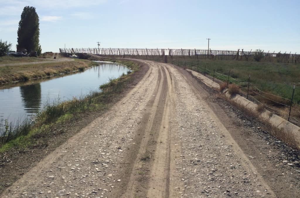 Land with a nearby canal