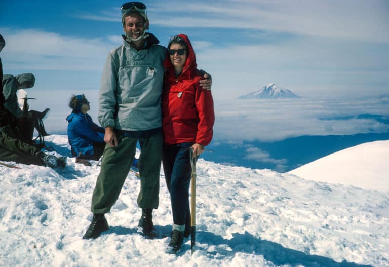 Brian's parents near mountain summit